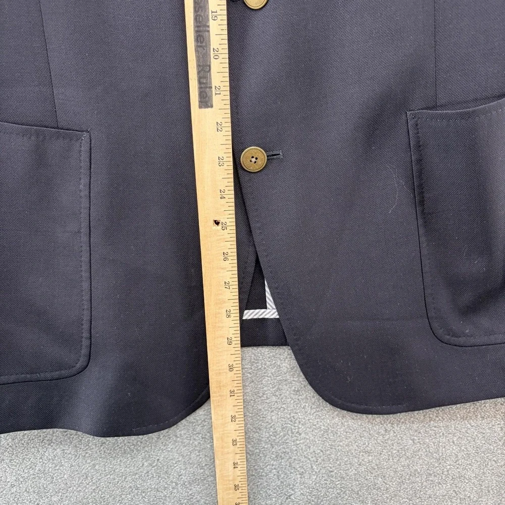 Bills Khakis Blazer Mens 44R Blue Wool Silk Mohair Sport Coat USA Jacket Preppy